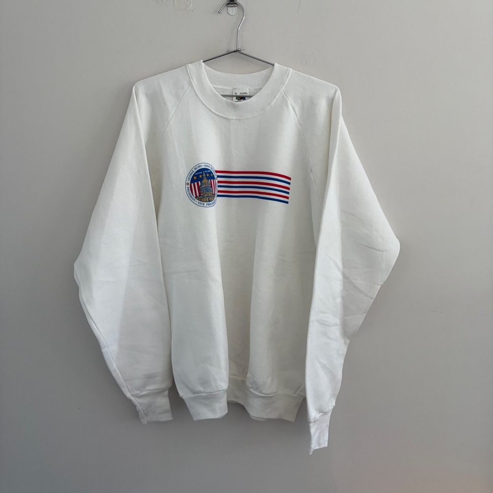 Vintage 1989 George Bush Dan Quayle Presidential Inauguration Sweatshirt XL